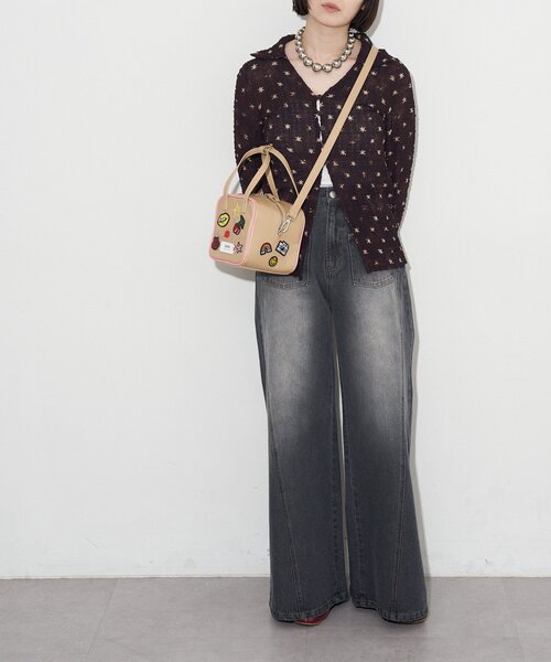 GRAIN（グレイン）の「【GRAIN/グレイン】2WAYアソートワッペンスクエアショルダーバッグ（ショルダーバッグ・レディース・ベージュ/ブラウン・FREE）」の22枚目の写真