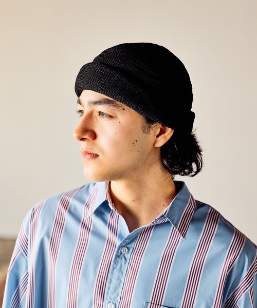 niko and...（ニコアンド）の「ロールニットワッチ（ニットキャップ/ビーニー・メンズ・アイボリー/ブラック/オレンジ・FREE）」の8枚目の写真