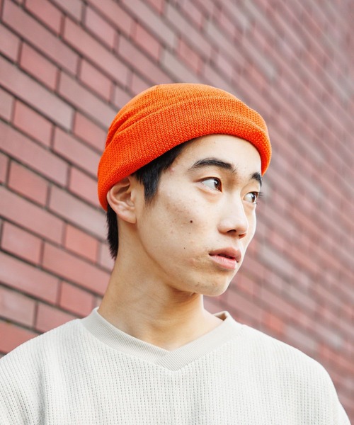 niko and...（ニコアンド）の「ロールニットワッチ（ニットキャップ/ビーニー・メンズ・アイボリー/ブラック/オレンジ・FREE）」の9枚目の写真