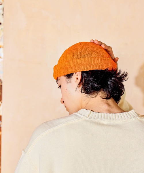 niko and...（ニコアンド）の「ロールニットワッチ（ニットキャップ/ビーニー・メンズ・アイボリー/ブラック/オレンジ・FREE）」の11枚目の写真