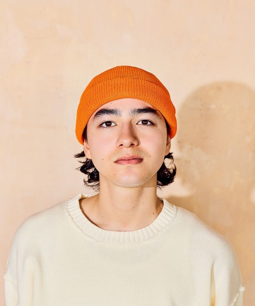 niko and...（ニコアンド）の「ロールニットワッチ（ニットキャップ/ビーニー・メンズ・アイボリー/ブラック/オレンジ・FREE）」の12枚目の写真
