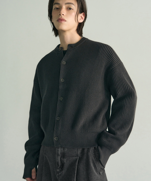 ROTEMBER（ローテンバー）の「アーカイブコットンクロップニットカーディガン[CHARCOAL]（カーディガン/ボレロ・メンズ・その他・MEDIUM/LARGE/X-LARGE）」の3枚目の写真