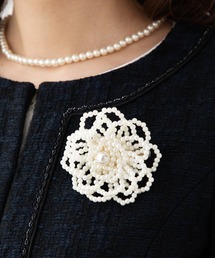 Cream dot.（クリームドット）の「2タイプから選べる、華やかフラワーパールのブローチ（ブローチ/コサージュ）」