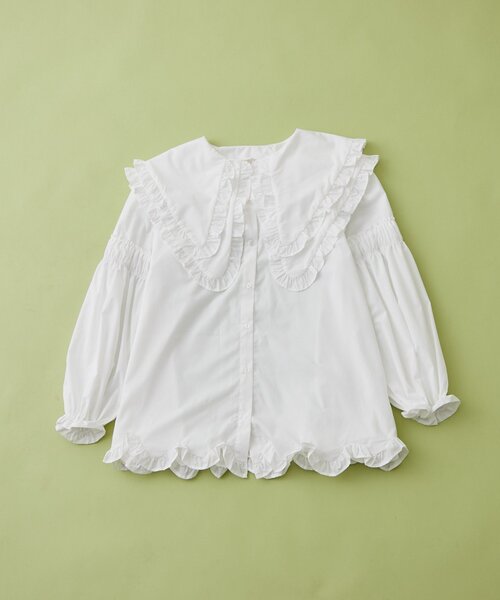 w closet(ダブルクローゼット)の「Amふりふりミニワンピ(ワンピース・レディース・ピンク/オフホワイト・FREE)」の16枚目の写真