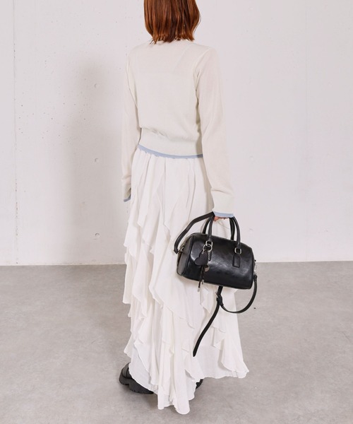 archives（アルシーヴ）の「エスカルゴラッフルスカート（スカート・レディース・オフホワイト/アイボリー/ブラック・MEDIUM）」の15枚目の写真