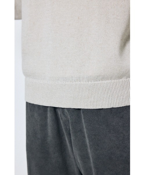 AZUL by moussy（アズールバイマウジー）の「リネンミックススキッパーポロシャツ（ポロシャツ・メンズ・ブラック/ライトピンク/ベージュ・MEDIUM/LARGE）」の11枚目の写真