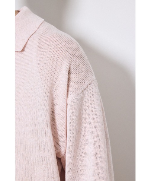 AZUL by moussy（アズールバイマウジー）の「リネンミックススキッパーポロシャツ（ポロシャツ・メンズ・ブラック/ライトピンク/ベージュ・MEDIUM/LARGE）」の21枚目の写真