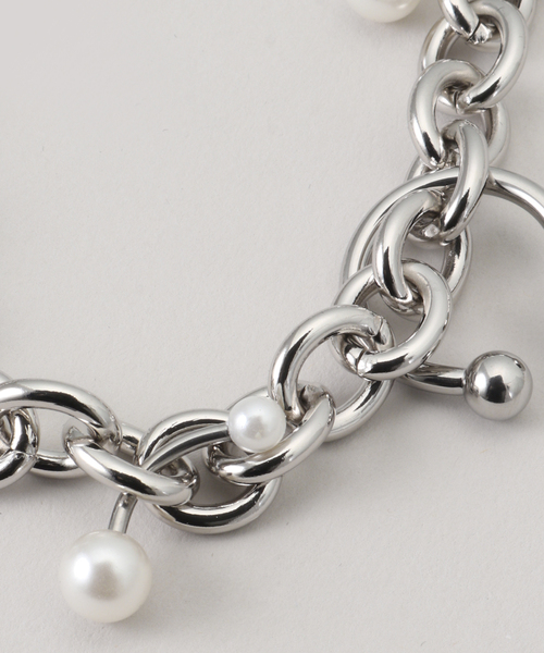 JUSTINE CLENQUET(ジュスティーヌクランケ)の「【JUSTINE CLENQUET/ジャスティーヌ クランケ】 HOLLY PEARL NECKLACE(ネックレス・レディース・シルバー・FREE)」の6枚目の写真