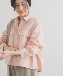 URBAN RESEARCH DOORS | デニムショート丈シャツ | デニムシャツ/ショートシャツ/クロップド丈/短丈/カラーデニム(シャツ/ブラウス)