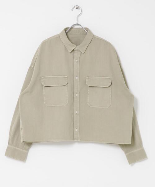 URBAN RESEARCH DOORS(アーバンリサーチドアーズ)の「デニムショート丈シャツ(シャツ/ブラウス・レディース・ベージュ/ピンク/インディゴブルー・FREE)」の8枚目の写真