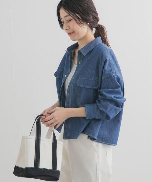 URBAN RESEARCH DOORS(アーバンリサーチドアーズ)の「デニムショート丈シャツ(シャツ/ブラウス・レディース・ベージュ/ピンク/インディゴブルー・FREE)」の15枚目の写真