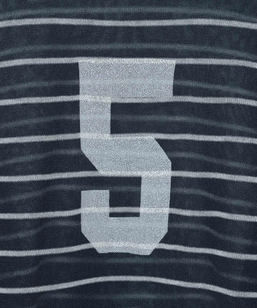 GEORGE'S（ジョージズ）の「シアーナンバリングニット（ニット/セーター・レディース・グレー系その他/ホワイト系その他/ブルー系その他・FREE）」の4枚目の写真