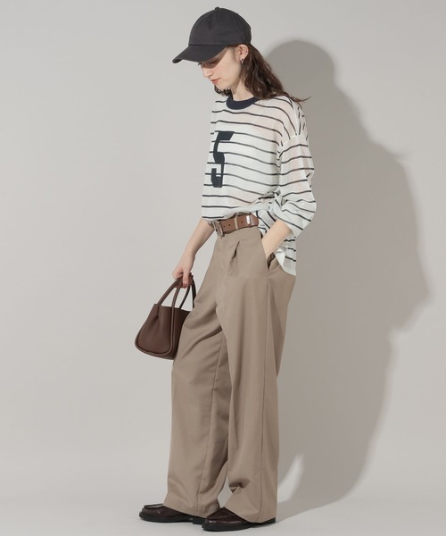 GEORGE'S（ジョージズ）の「シアーナンバリングニット（ニット/セーター・レディース・グレー系その他/ホワイト系その他/ブルー系その他・FREE）」の6枚目の写真