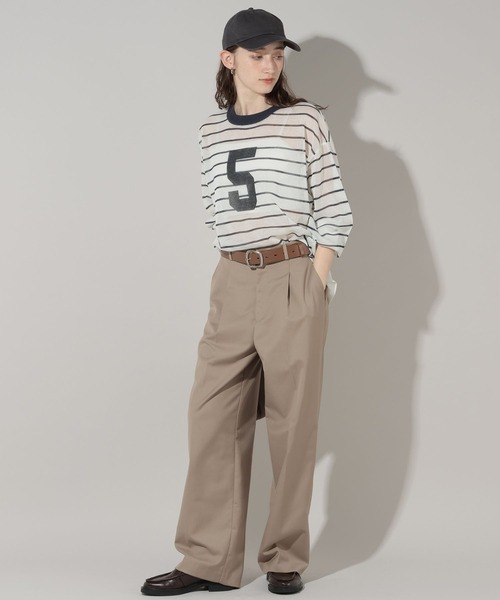 GEORGE'S（ジョージズ）の「シアーナンバリングニット（ニット/セーター・レディース・グレー系その他/ホワイト系その他/ブルー系その他・FREE）」の7枚目の写真