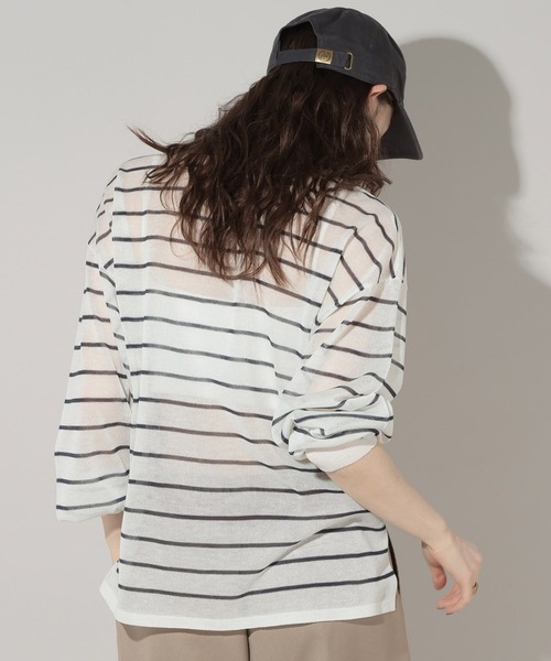 GEORGE'S（ジョージズ）の「シアーナンバリングニット（ニット/セーター・レディース・グレー系その他/ホワイト系その他/ブルー系その他・FREE）」の11枚目の写真