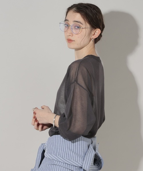 GEORGE'S（ジョージズ）の「シアーナンバリングニット（ニット/セーター・レディース・グレー系その他/ホワイト系その他/ブルー系その他・FREE）」の18枚目の写真