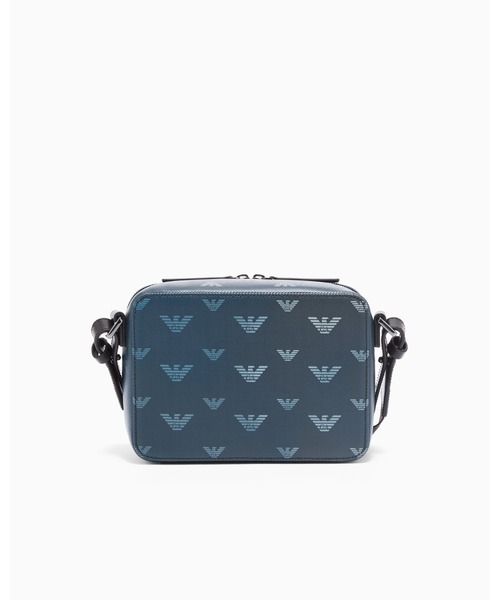 EMPORIO ARMANI（エンポリオアルマーニ）の「【エンポリオ アルマーニ】ミニバッグ コーティングキャンバス オールオーバーイーグル（ショルダーバッグ・メンズ・ライトグレー系/ブルー系その他・FREE）」の4枚目の写真