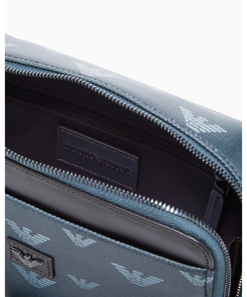 EMPORIO ARMANI（エンポリオアルマーニ）の「【エンポリオ アルマーニ】ミニバッグ コーティングキャンバス オールオーバーイーグル（ショルダーバッグ・メンズ・ライトグレー系/ブルー系その他・FREE）」の6枚目の写真