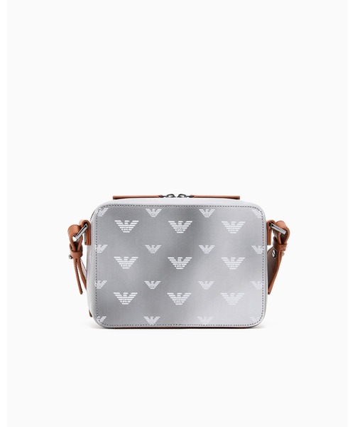 EMPORIO ARMANI（エンポリオアルマーニ）の「【エンポリオ アルマーニ】ミニバッグ コーティングキャンバス オールオーバーイーグル（ショルダーバッグ・メンズ・ライトグレー系/ブルー系その他・FREE）」の9枚目の写真