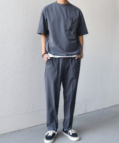 SHIPS any（シップス エニィ）の「SHIPS any:〈吸水速乾〉Rapidry クルーネック スピンドル ポケット Tシャツ(セットアップ対応)◆（Tシャツ/カットソー・メンズ・ブラック/グレー/ブラウン/ベージュ/ネイビー・MEDIUM/LARGE/X-LARGE）」の18枚目の写真