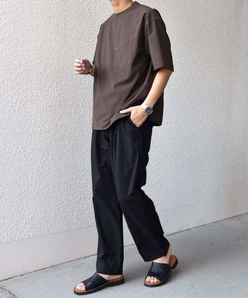 SHIPS any（シップス エニィ）の「SHIPS any:〈吸水速乾〉Rapidry クルーネック スピンドル ポケット Tシャツ(セットアップ対応)◆（Tシャツ/カットソー・メンズ・ブラック/グレー/ブラウン/ベージュ/ネイビー・MEDIUM/LARGE/X-LARGE）」の22枚目の写真