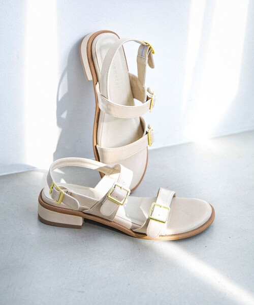 quaranciel(カランシエル)の「quaranciel: 2ストラップ ベルト サンダル(サンダル・レディース・ベージュ/ブラック・SMALL/MEDIUM/LARGE)」の11枚目の写真