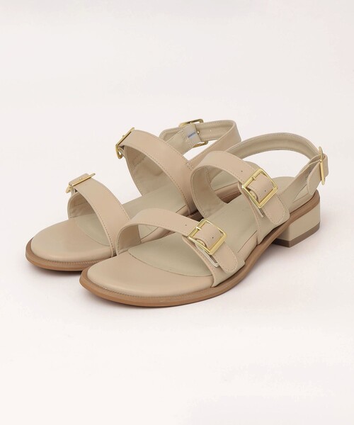 quaranciel(カランシエル)の「quaranciel: 2ストラップ ベルト サンダル(サンダル・レディース・ベージュ/ブラック・SMALL/MEDIUM/LARGE)」の9枚目の写真
