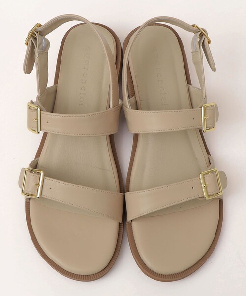 quaranciel(カランシエル)の「quaranciel: 2ストラップ ベルト サンダル(サンダル・レディース・ベージュ/ブラック・SMALL/MEDIUM/LARGE)」の7枚目の写真