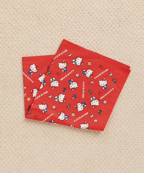 Me%(ミィパーセント)の「【HELLO KITTY】バンダナ 637140(その他雑貨・レディース・レッド/ブルー/ブラック・FREE)」の3枚目の写真