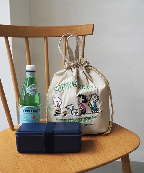 GLOBAL FORME CONCRETE(グローバルフォルムコンクリート)の「【PEANUTS】PN/保冷巾着トート(トートバッグ・レディース・シルバー/ベージュ/サックスブルー/ブラック・FREE)」の1枚目の写真