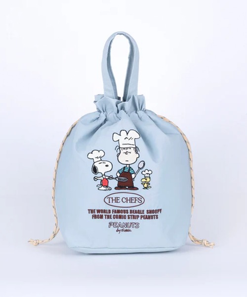 GLOBAL FORME CONCRETE(グローバルフォルムコンクリート)の「【PEANUTS】PN/保冷巾着トート(トートバッグ・レディース・シルバー/ベージュ/サックスブルー/ブラック・FREE)」の3枚目の写真