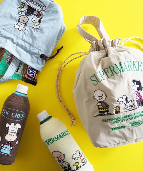 GLOBAL FORME CONCRETE(グローバルフォルムコンクリート)の「【PEANUTS】PN/保冷巾着トート(トートバッグ・レディース・シルバー/ベージュ/サックスブルー/ブラック・FREE)」の16枚目の写真