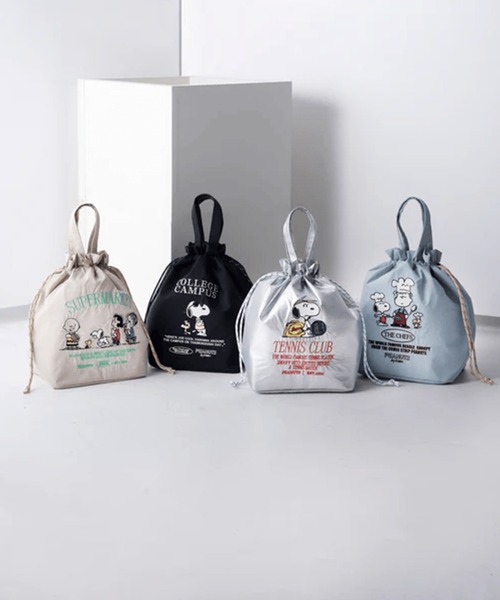 GLOBAL FORME CONCRETE(グローバルフォルムコンクリート)の「【PEANUTS】PN/保冷巾着トート(トートバッグ・レディース・シルバー/ベージュ/サックスブルー/ブラック・FREE)」の6枚目の写真