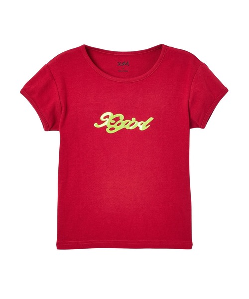 X-girl(エックスガール)の「GEL LOGO S/S BABY TEE(Tシャツ/カットソー・レディース・ブラック/ホワイト/レッド・S/M)」の3枚目の写真