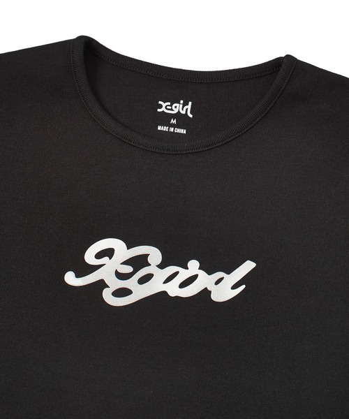 X-girl(エックスガール)の「GEL LOGO S/S BABY TEE(Tシャツ/カットソー・レディース・ブラック/ホワイト/レッド・S/M)」の8枚目の写真