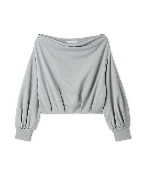 SNIDEL（スナイデル）の「オフショルタックスエット（スウェット・レディース・ホワイト/イエロー/グレー・F）」の2枚目の写真