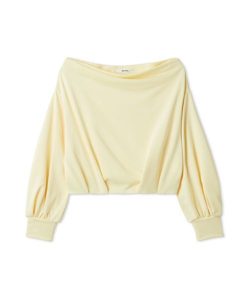 SNIDEL（スナイデル）の「オフショルタックスエット（スウェット・レディース・ホワイト/イエロー/グレー・F）」の5枚目の写真