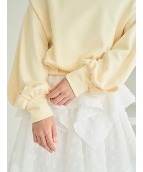 SNIDEL（スナイデル）の「オフショルタックスエット（スウェット・レディース・ホワイト/イエロー/グレー・F）」の10枚目の写真