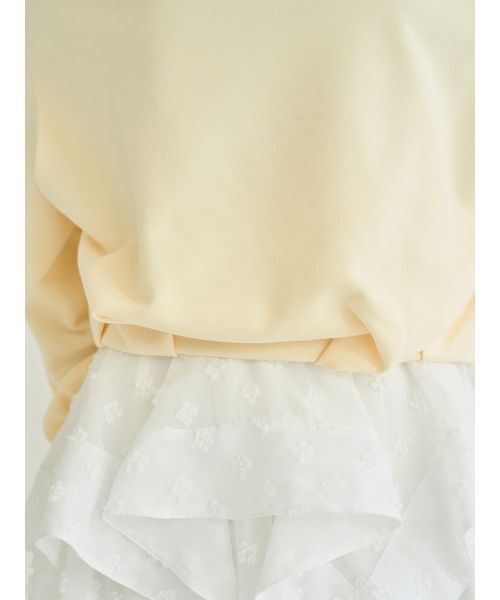 SNIDEL（スナイデル）の「オフショルタックスエット（スウェット・レディース・ホワイト/イエロー/グレー・F）」の11枚目の写真