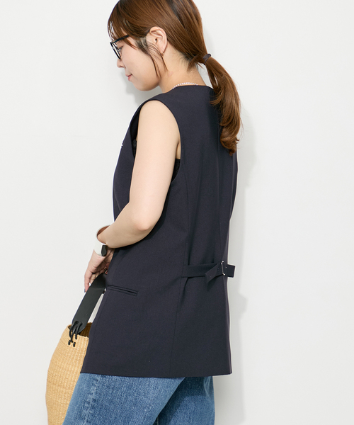 journal standard L'essage(ジャーナルスタンダードレサージュ)の「ウーリーノライトノーカラーベスト(その他アウター・レディース・グレー/ネイビー・FREE)」の13枚目の写真
