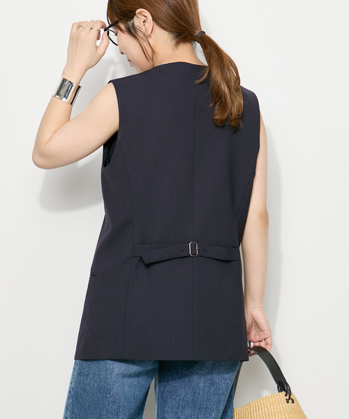 journal standard L'essage(ジャーナルスタンダードレサージュ)の「ウーリーノライトノーカラーベスト(その他アウター・レディース・グレー/ネイビー・FREE)」の14枚目の写真