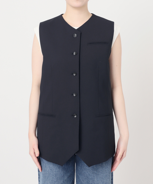 journal standard L'essage(ジャーナルスタンダードレサージュ)の「ウーリーノライトノーカラーベスト(その他アウター・レディース・グレー/ネイビー・FREE)」の15枚目の写真