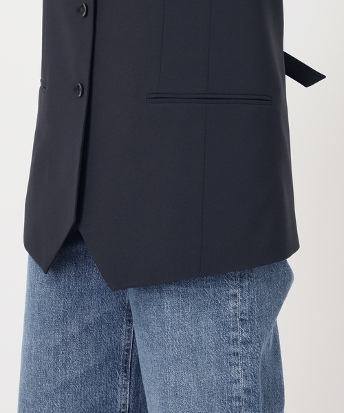 journal standard L'essage(ジャーナルスタンダードレサージュ)の「ウーリーノライトノーカラーベスト(その他アウター・レディース・グレー/ネイビー・FREE)」の20枚目の写真