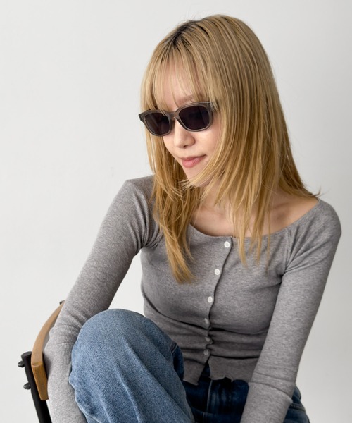 CANAL JEAN（キャナルジーン）の「Dume　KLYNE ボールドフレームサングラス（サングラス・レディース・ブラック系その他/グレー/ブラック×グレー・ONE SIZE）」の3枚目の写真