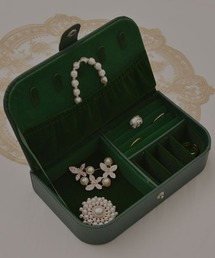 Mayree（メイリー）の「【resonance】ダークグリーン ビッグサイズ アクセサリーケース/アクセサリー収納/ジュエリーボックス(ピアスボード/ミラー付き)（収納グッズ）」