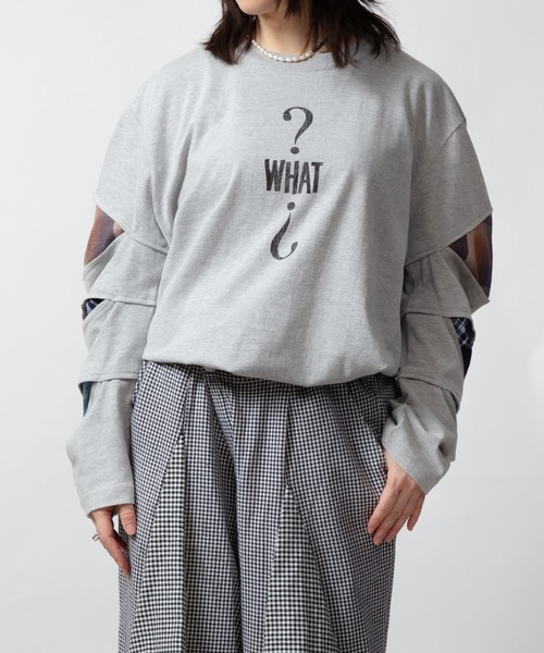 ESSAY(エッセイ)の「【 YuumiARIA × ESSAY 】GRAY WHAT Tシャツ(Tシャツ/カットソー・レディース・グレー・FREE)」の9枚目の写真
