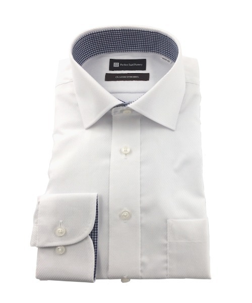 Perfect Suit FActory（パーフェクトスーツファクトリー）の「【ノンアイアロン】長袖ワイシャツ【クラシコ】ホワイトコレクション　ボタンダウン（ビジネスシャツ・メンズ・ホワイト/ホワイト系その他2/ホワイト系その他4/ホワイト系その他3/ホワイト系その他5・首回り37cm-裄丈80cm/首回り39cm-裄丈82cm/首回り41cm-裄丈84cm/首回り45cm-裄丈86cm/首回り43cm-裄丈86cm）」の16枚目の写真