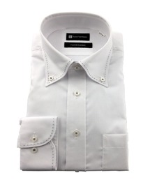 Perfect Suit FActory（パーフェクトスーツファクトリー）の「【ノンアイアロン】長袖ワイシャツ【クラシコ】ホワイトコレクション ボタンダウン（ビジネスシャツ）」