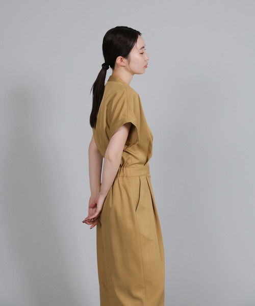 select MOCA Et(セレクトモカエト)の「【Et】Wrap Design All In One(つなぎ/オールインワン・レディース・ダークベージュ/グレー・LARGE/MEDIUM)」の13枚目の写真