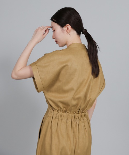 select MOCA Et(セレクトモカエト)の「【Et】Wrap Design All In One(つなぎ/オールインワン・レディース・ダークベージュ/グレー・LARGE/MEDIUM)」の14枚目の写真